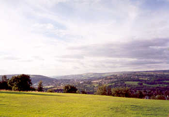The town of Bingley, as viewed from Moorhead in Bradford, West Yorkshire