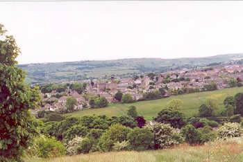 Allerton village as viewed from Daisy Hill, above Chellow Dene, Bradford, West Yorkshire