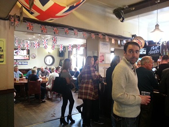 Pub scene at the Brighouse 1940s Weekend