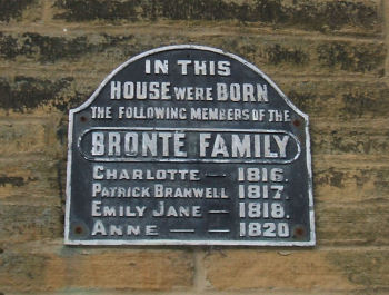 The Bronte Birthplace plaque, Thornton
