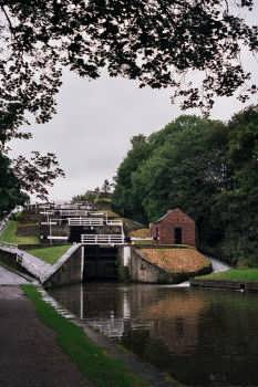 The Five Rise Locks on the Leeds Liverpool canal at Bingley