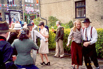 1940s dancing in the street, Haworth