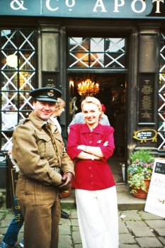 Caught in the act - a Yank chatting up an English Rose !