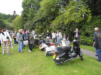 Mod scooters at the Haworth 1960s Weekend