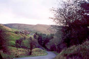 Pendle Witch Country - a deep valley on the Colne to Hebden Bridge road