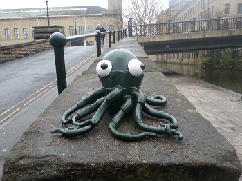 Octopus at the Aire Sculpture Trail in Saltaire