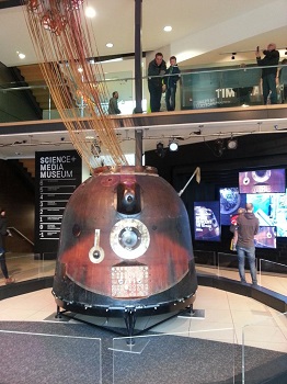 Soyuz capsule in the foyer of the National Science and Media Museum in Bradford