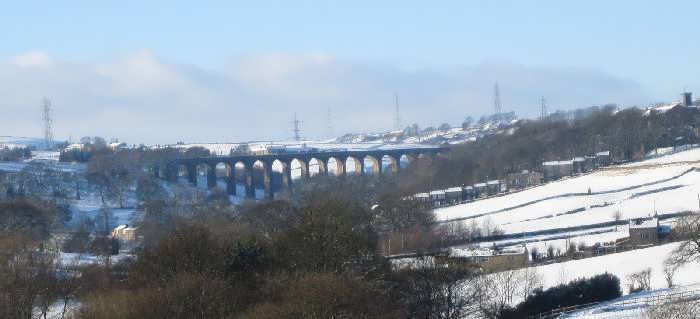 Thornton Viaduct in winter