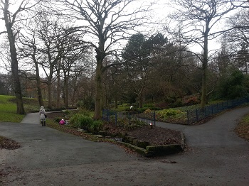 The Lister Park botanical gardens in winter