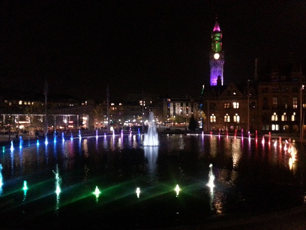 City Park at night, Bradford