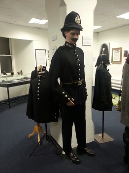 Exhibits at the police museum in City Hall, Bradford