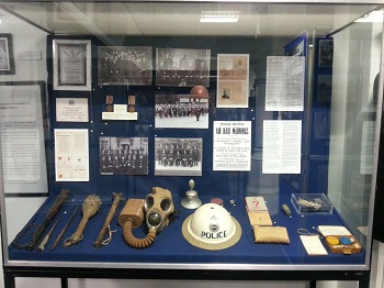 Exhibits at the police museum in City Hall, Bradford