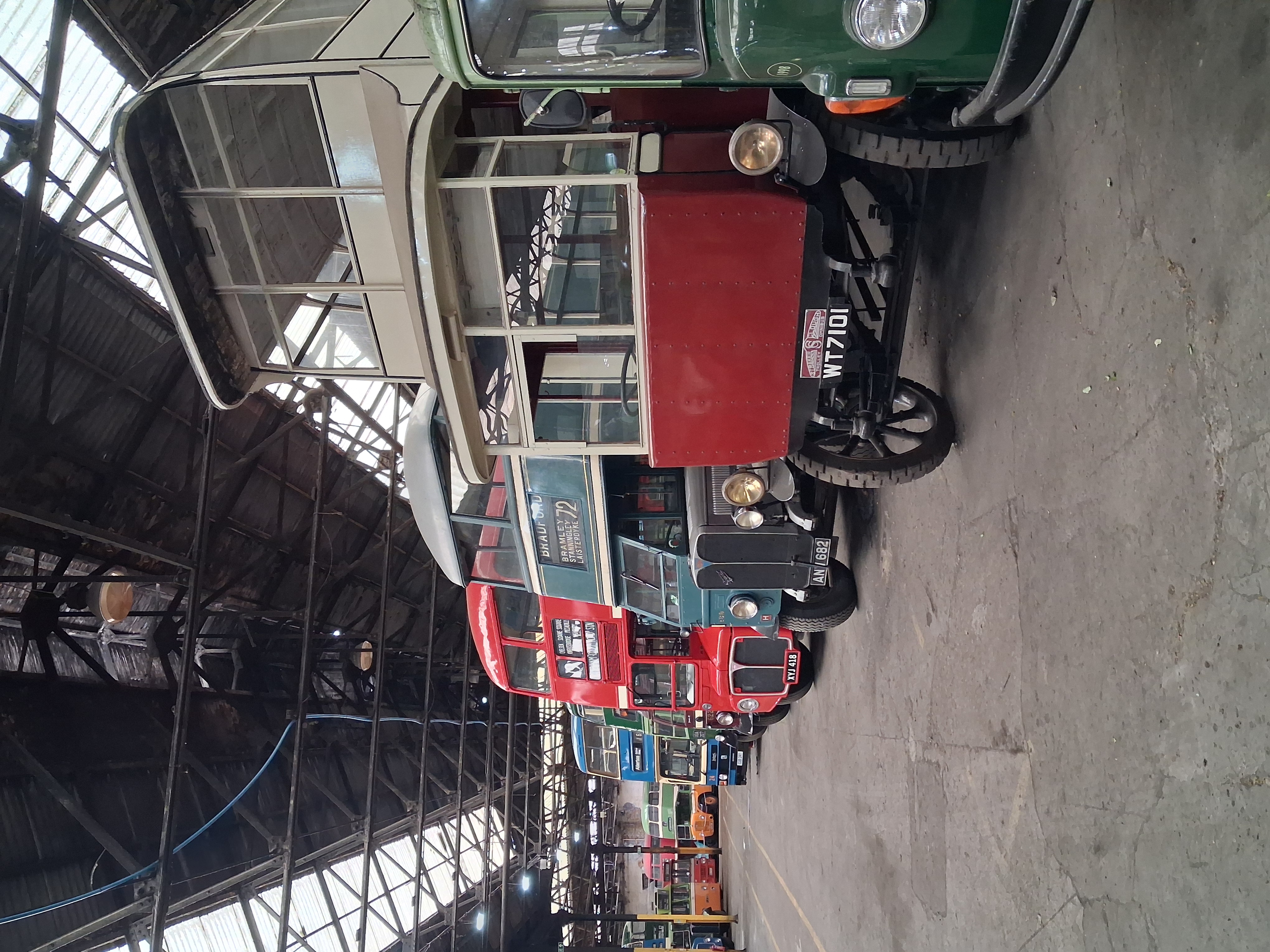 Buses in museum