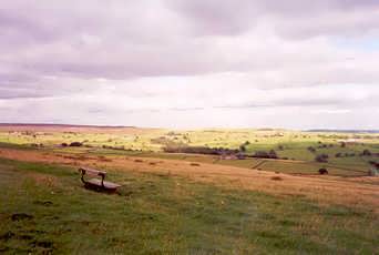 Baildon Moor, looking towards Rombalds Moor and Ilkley Moor, near Bradford, West Yorkshire