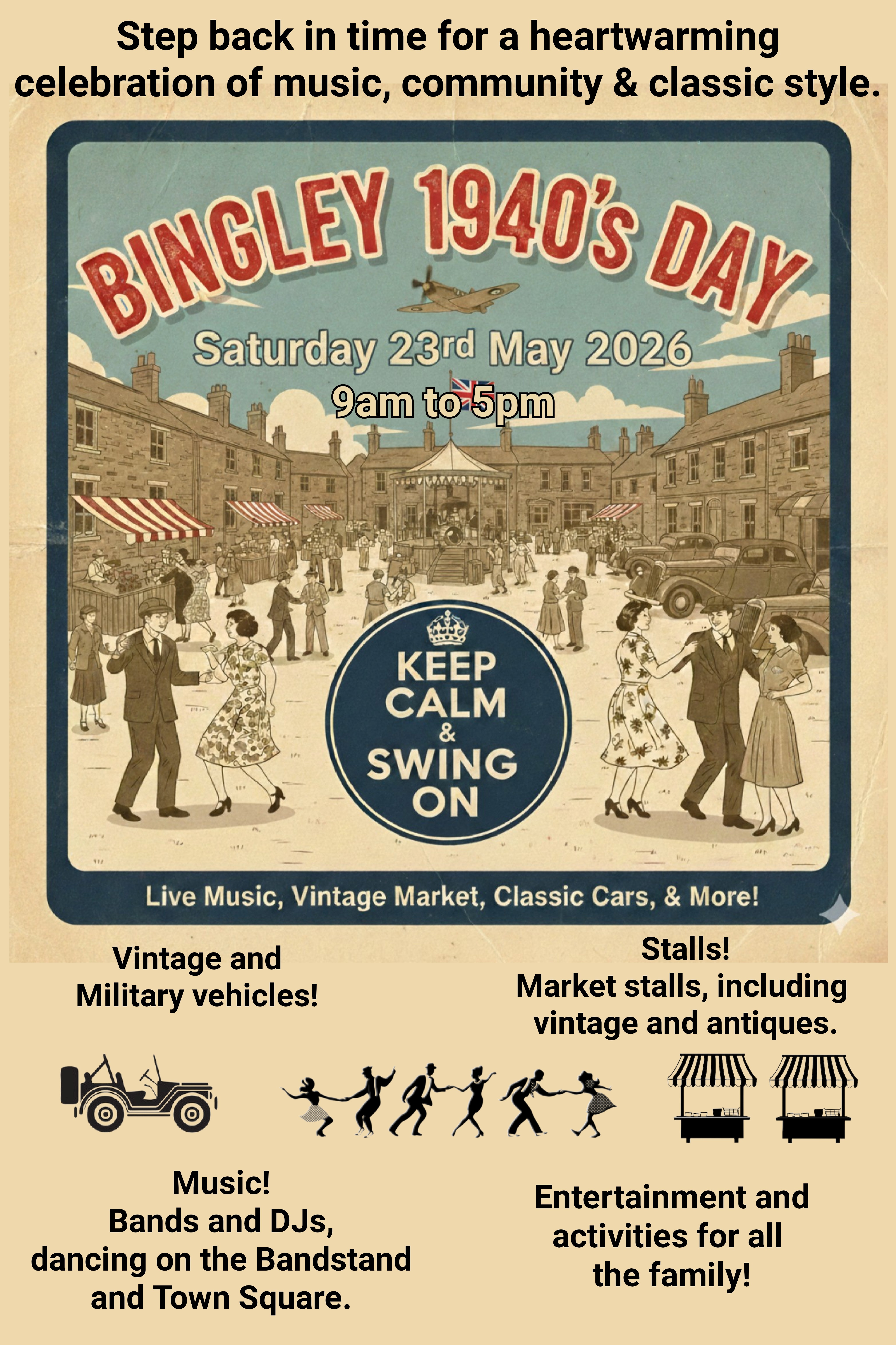 Bingley 1940s Day flyer