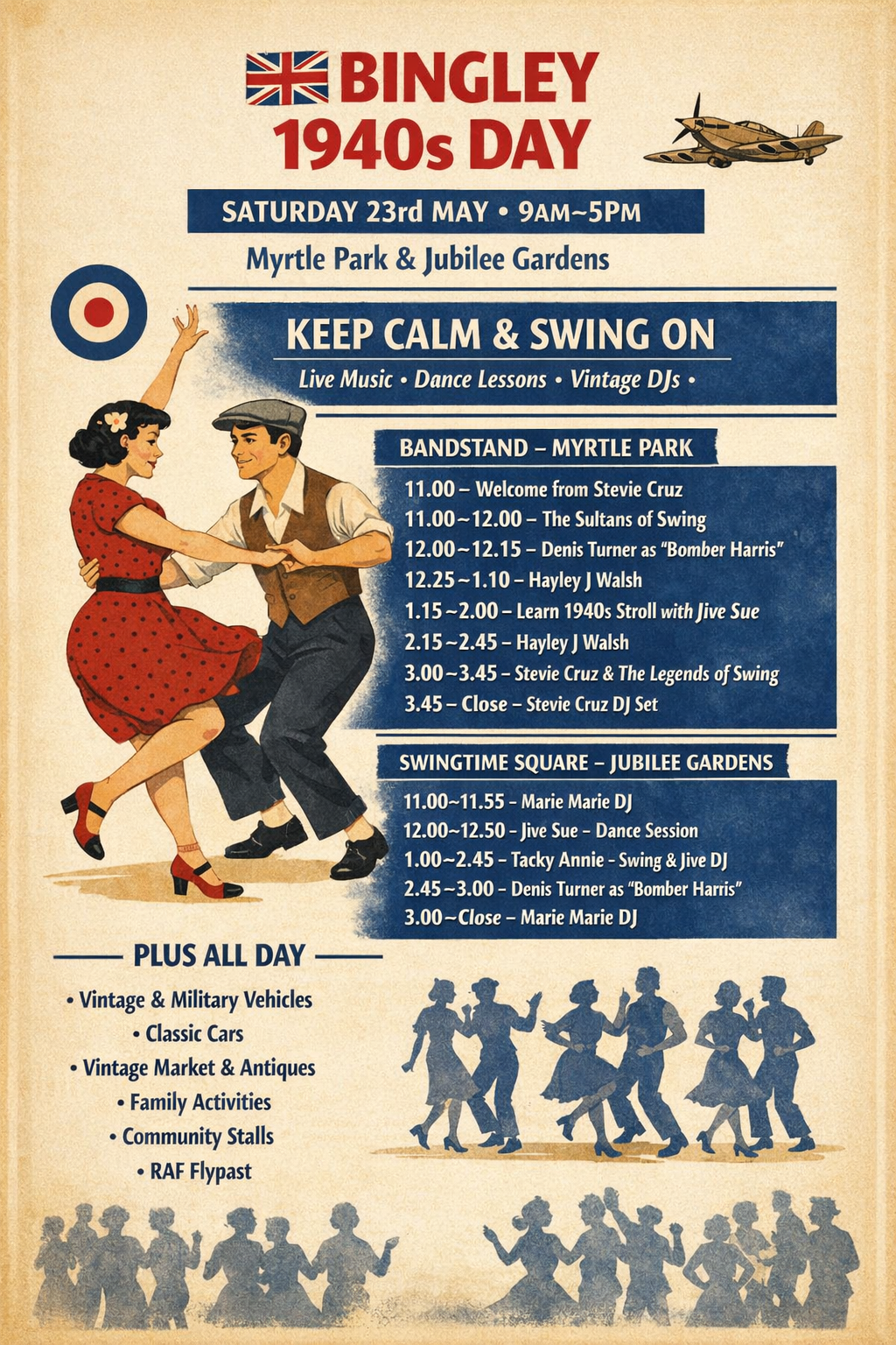 Bingley 1940s Day flyer