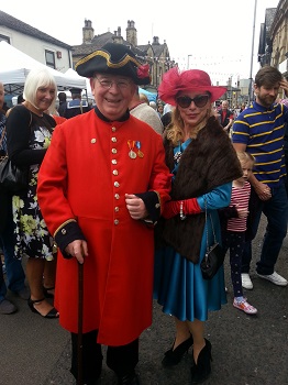 Street scene at the Brighouse 1940s Weekend