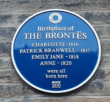 The Bronte Birthplace plaque, Thornton