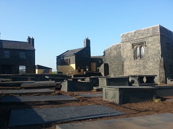 Penistone Hill churchyard film set