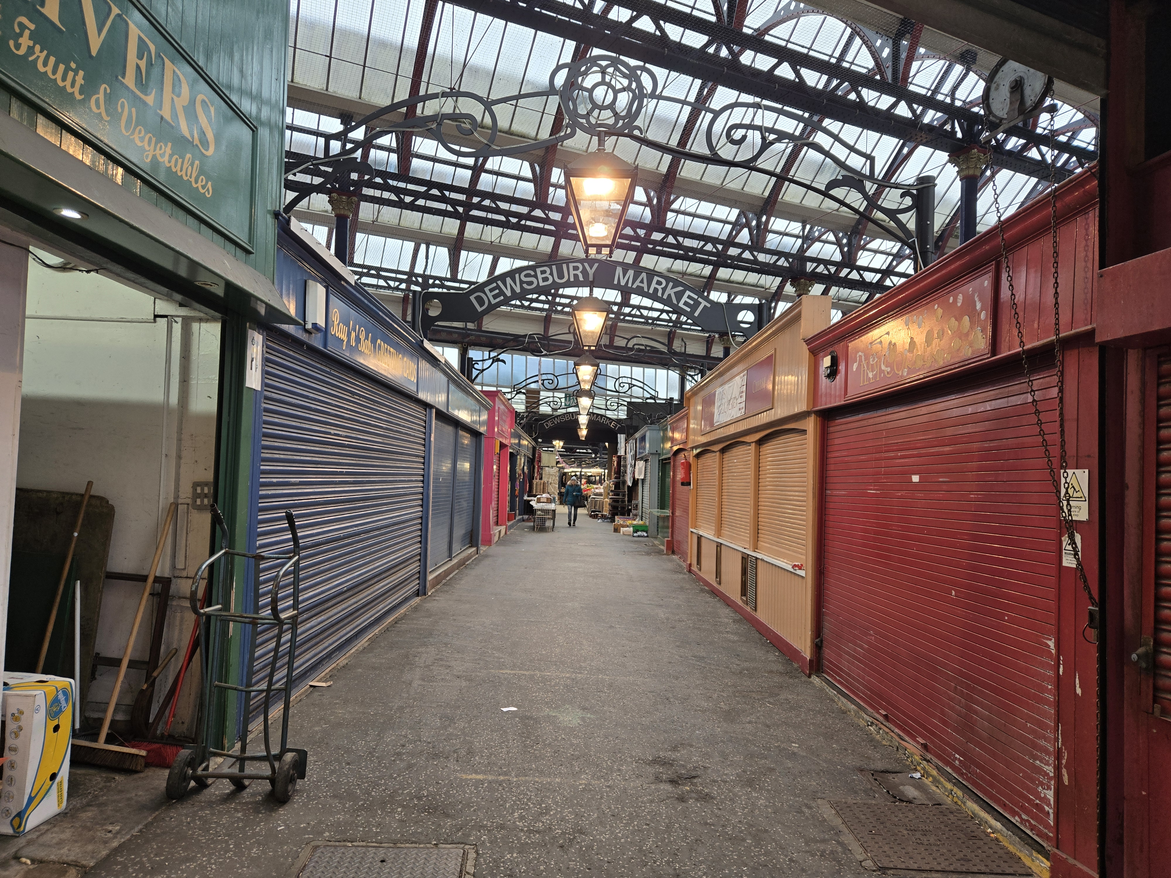 Interior of covered market