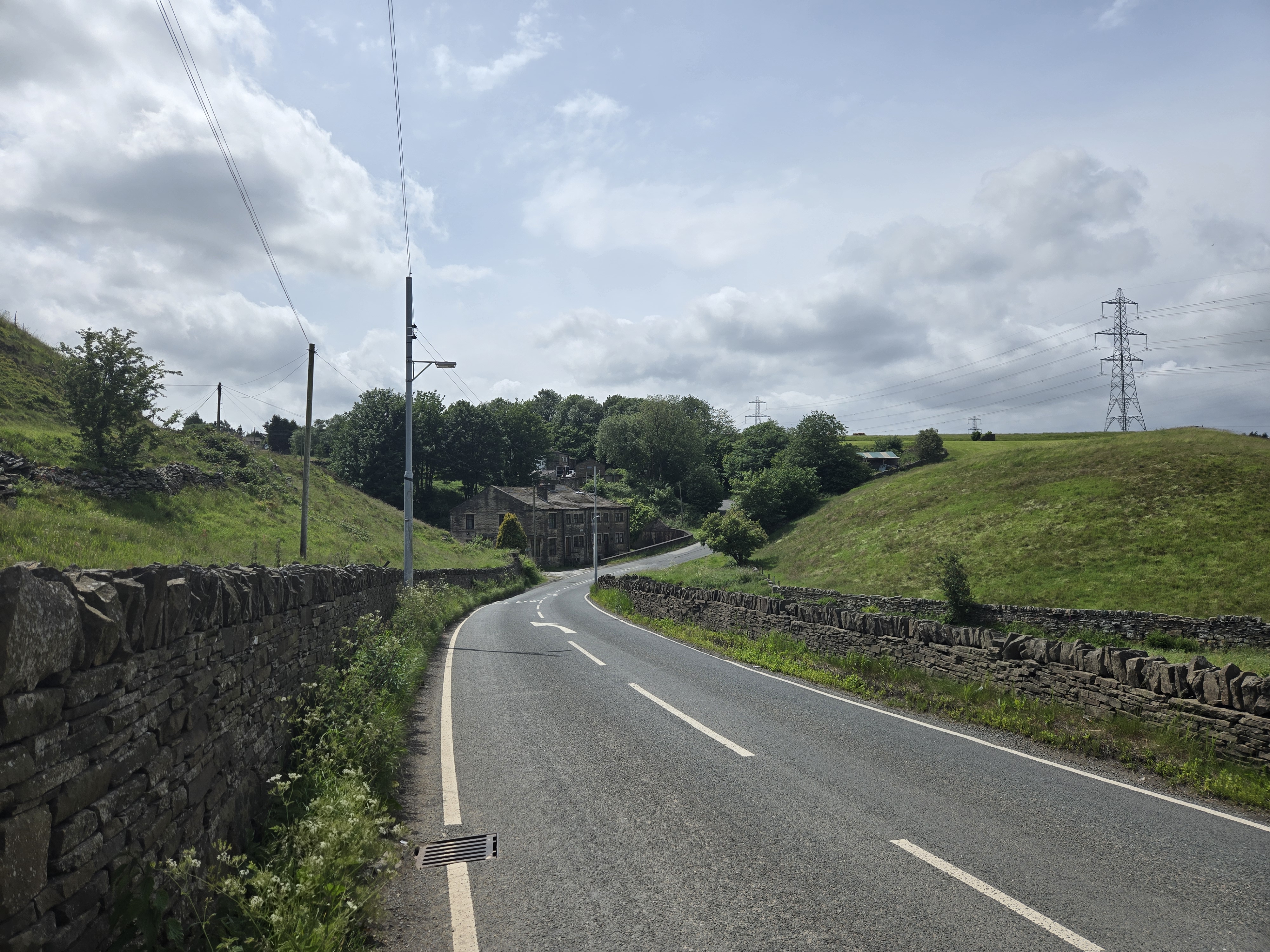 Road with cottages