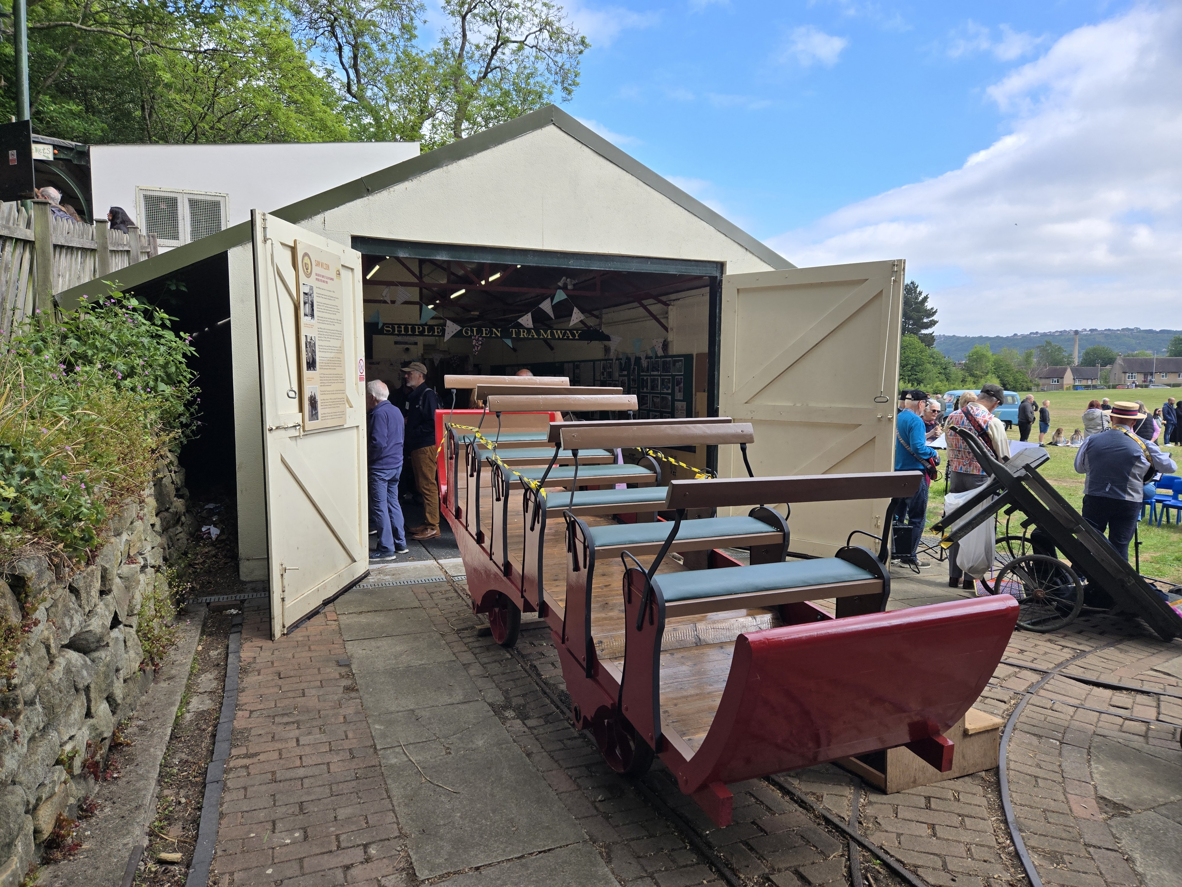 Carriage outside museum shed