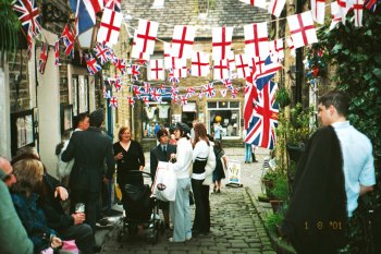 Bunting at the Haworth 1940s weekend