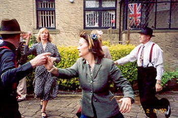 1940s dancing in the street, Haworth