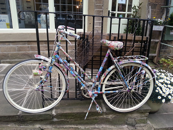 Decorative bike at the Haworth Festival