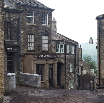Reconstruction of Haworth main street as it would have looked in the 1840s