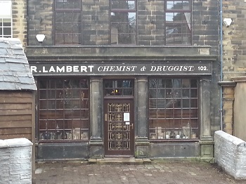 Reconstruction of Haworth's apothecary as it would have looked in the 1840s