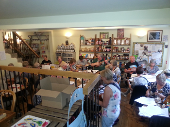 Ukelele playing session at the Haworth Festival