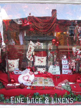 Christmas shop window in Haworth