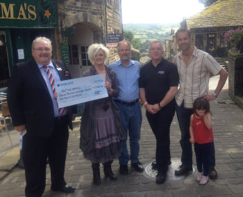 Help for Heroes cheque presentation in Haworth