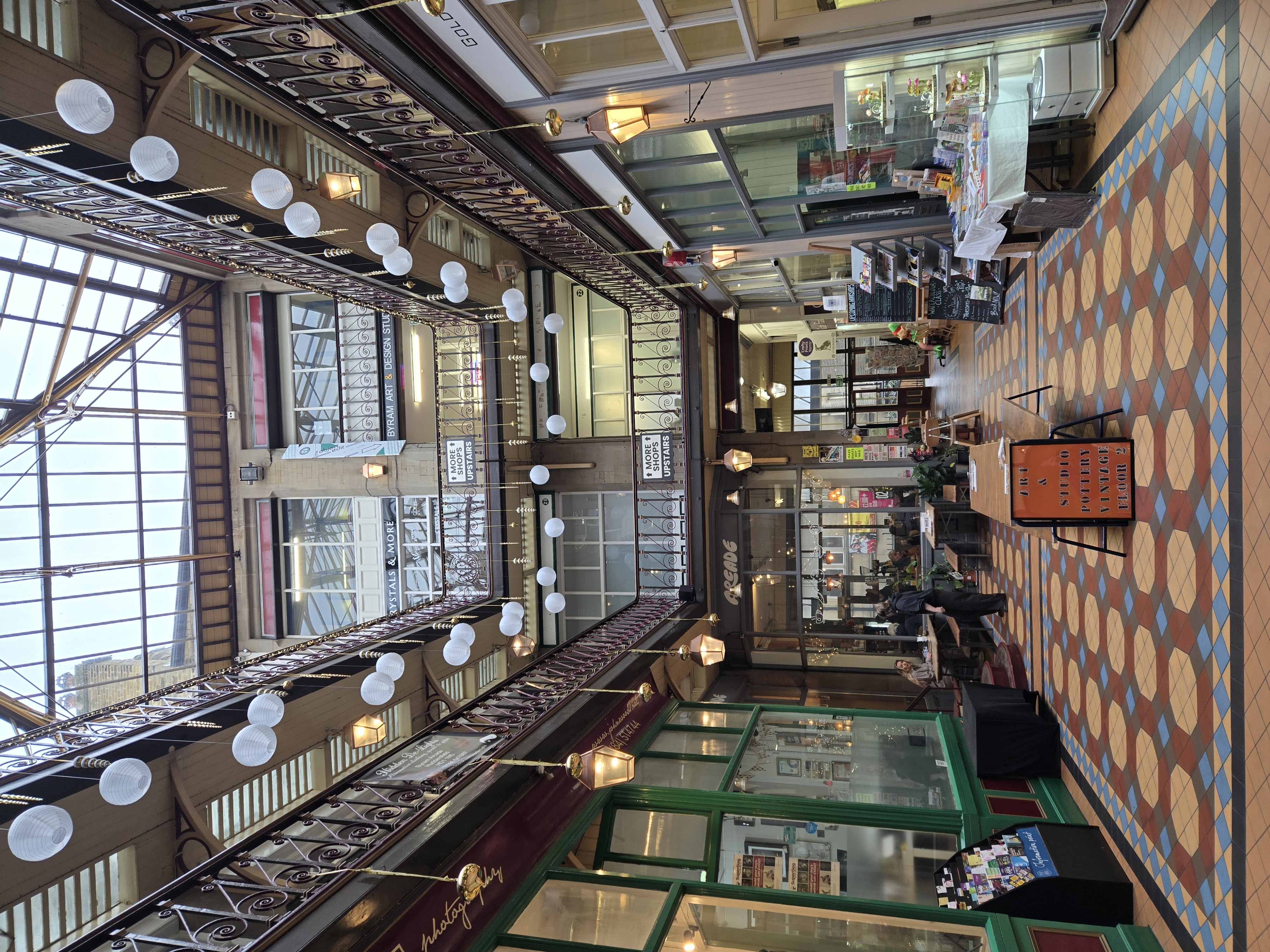 Interior of shopping arcade