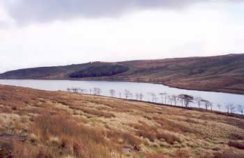 Widdop Reservoir, viewed from the Colne to Hebden Bridge road