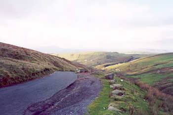 Pendle Witch Country - looking towards Pendle Hill from Colne to Hebden Bridge road