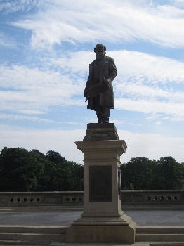 Statue of Sir Titus Salt in Robert's Park, Saltaire