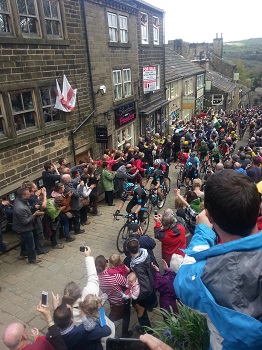 The Tour de Yorkshire in Haworth